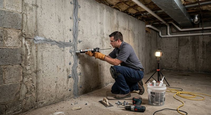 Basement Crack Repair in Roanoke, VA