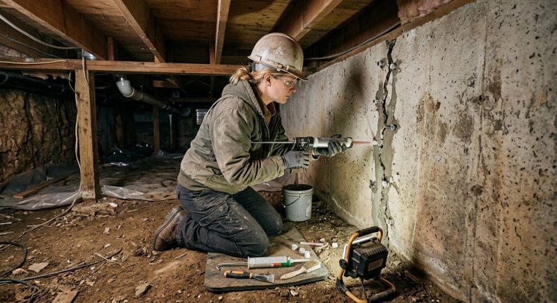 Basement Foundation Repair in Blacksburg, VA