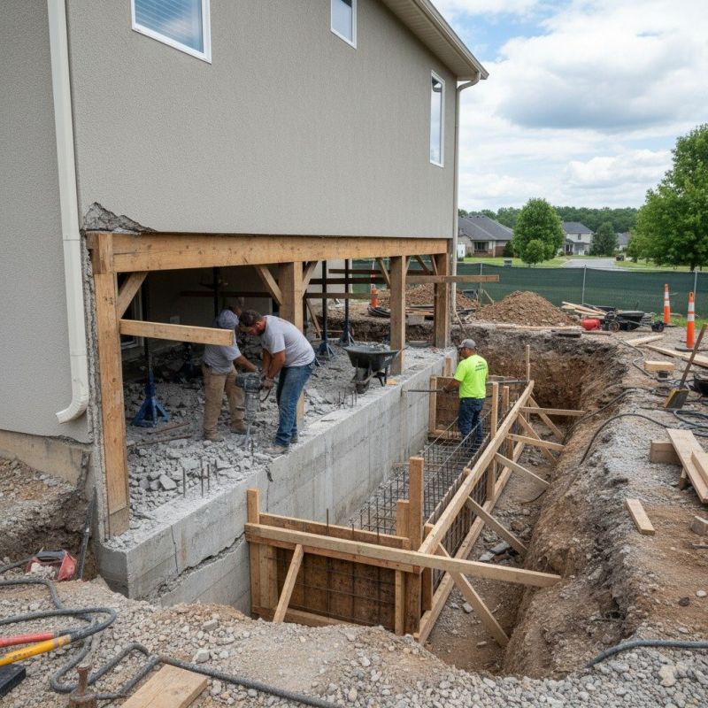 Concrete Foundation Repair in Franklin County, VA