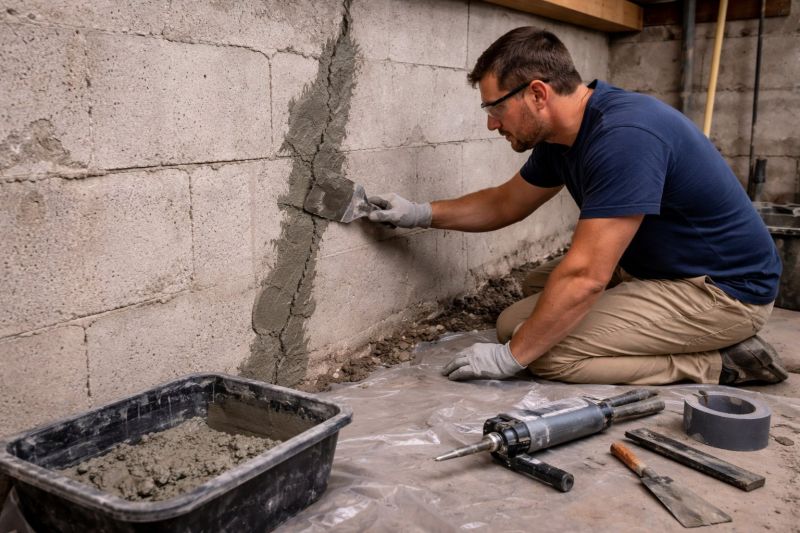 Foundation Crack Repair in Roanoke, VA