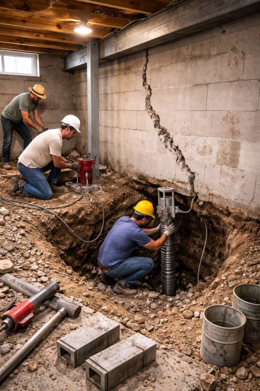 Foundation Structural Repair in Boones Mill, VA
