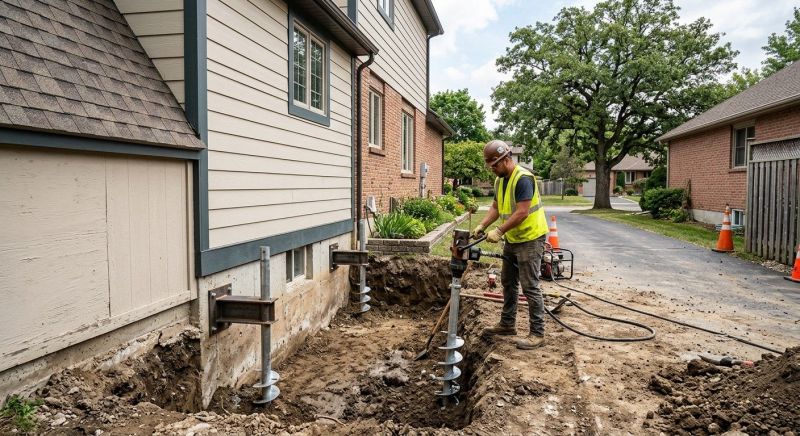 Helical Piers Installation in Roanoke, VA