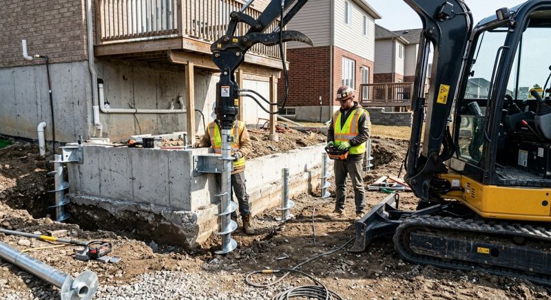 Helical Pile Installation in Roanoke, VA
