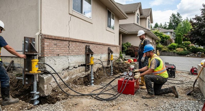 Sinking Foundation Lifting in Roanoke, VA