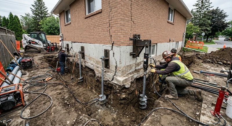 Sinking Foundation Repair in Blacksburg, VA