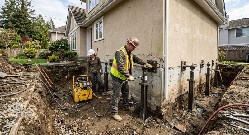 Sinking Foundation Repair in Roanoke, VA