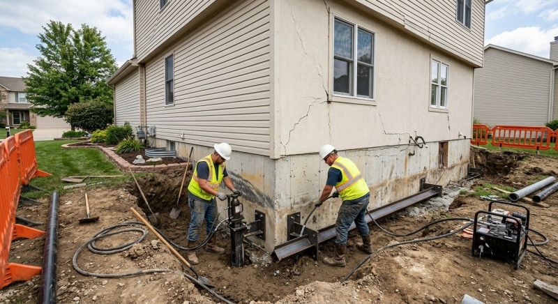 Sinking Foundation Repair in Rocky Mount, VA